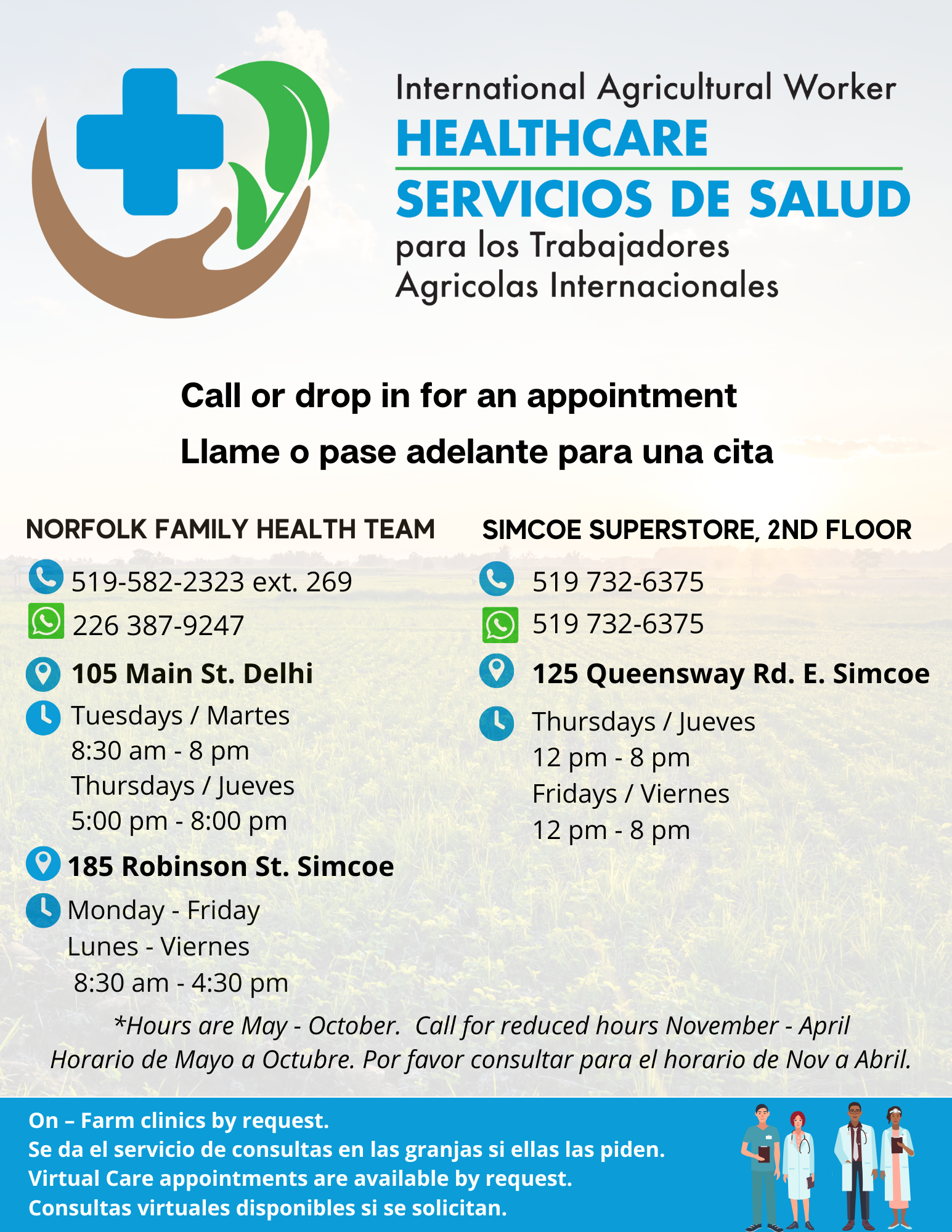 Poster with hours